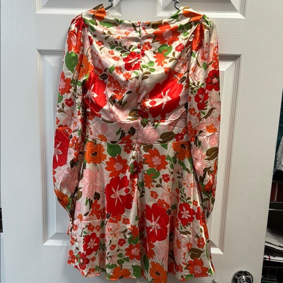 Petal + Pup Tanaya Puff Sleeve Skater Skirt Mini Dress - Picture 6 of 8